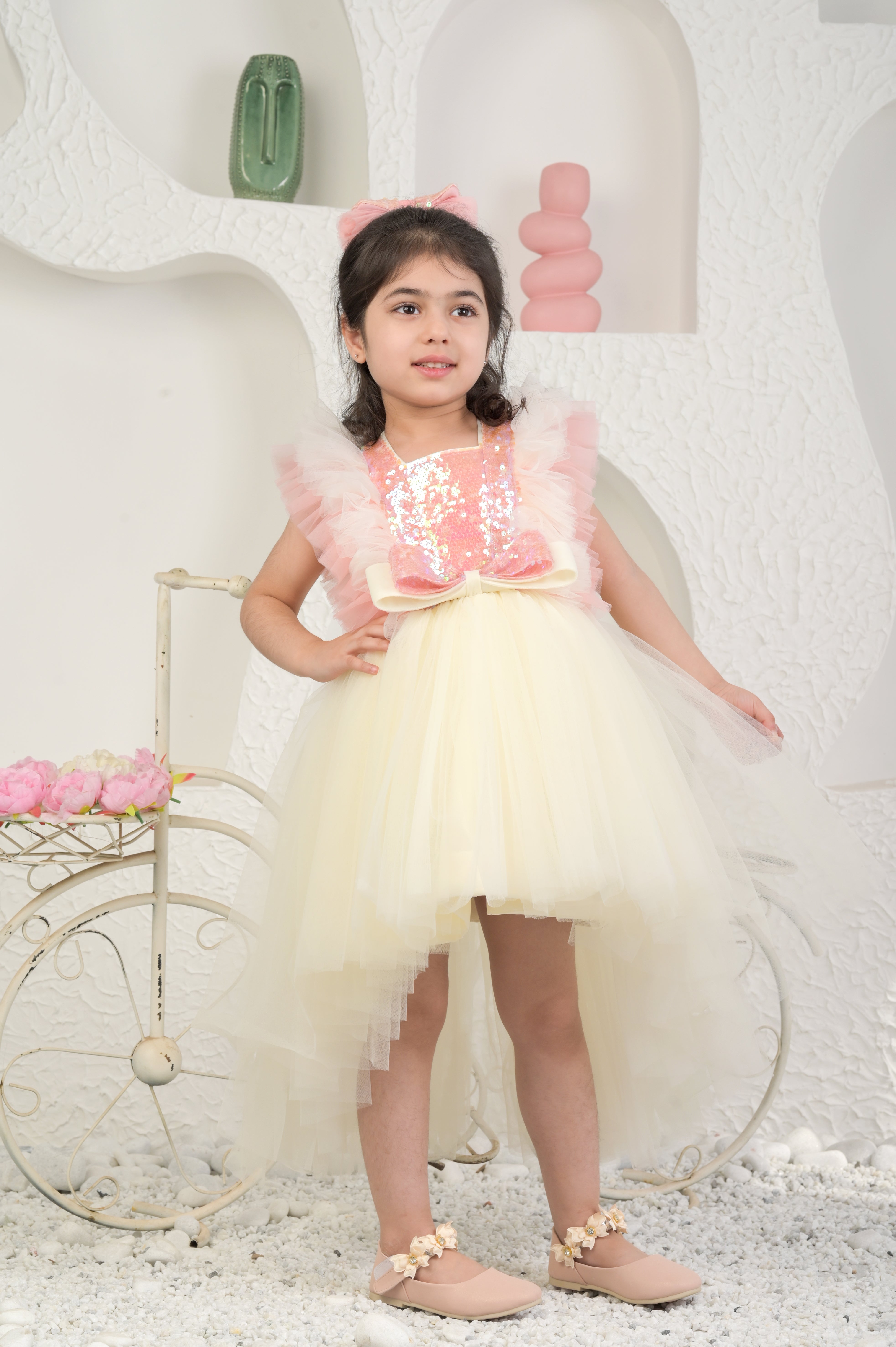 Off White High Low Dress