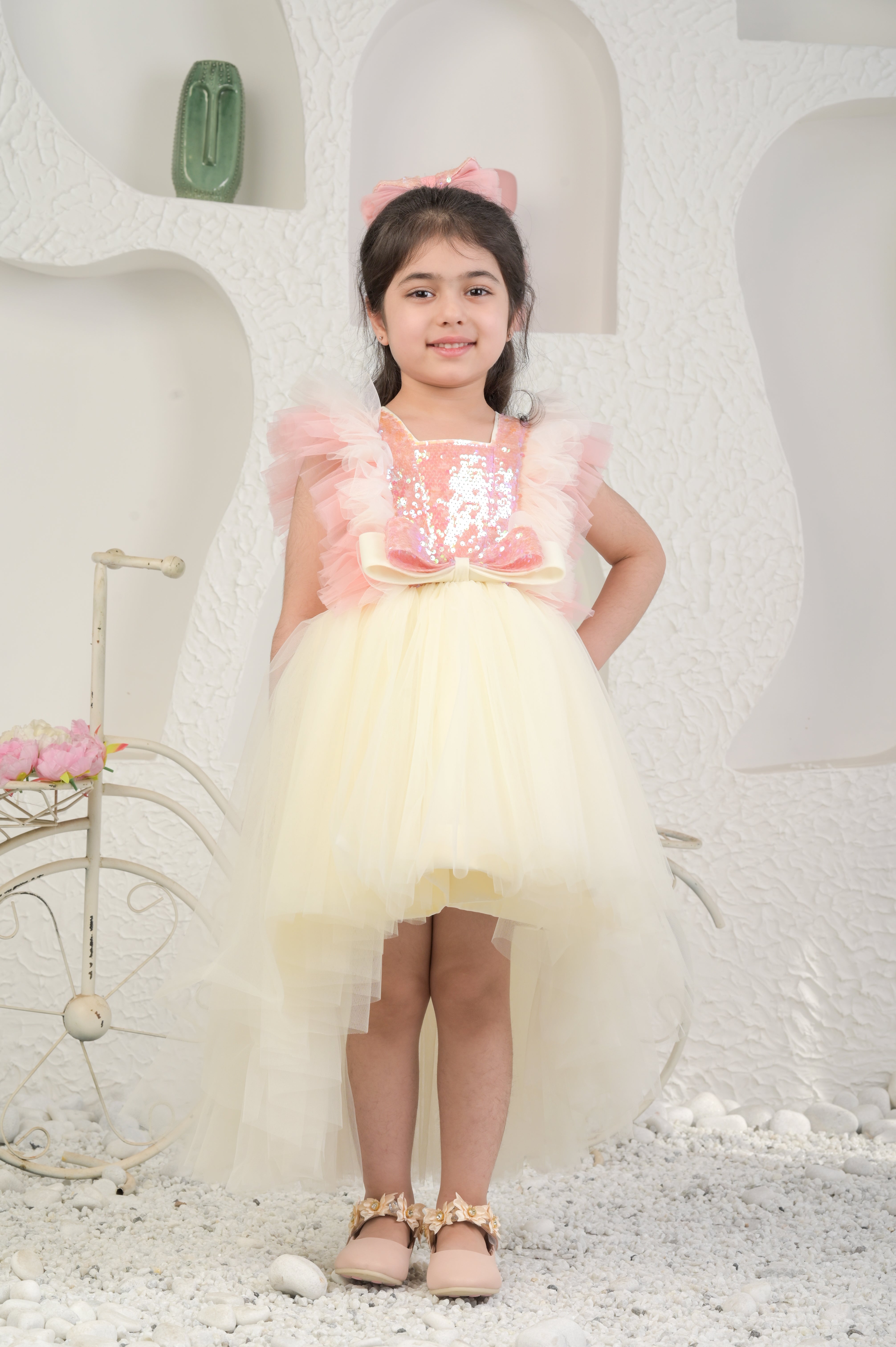 Off White High Low Dress