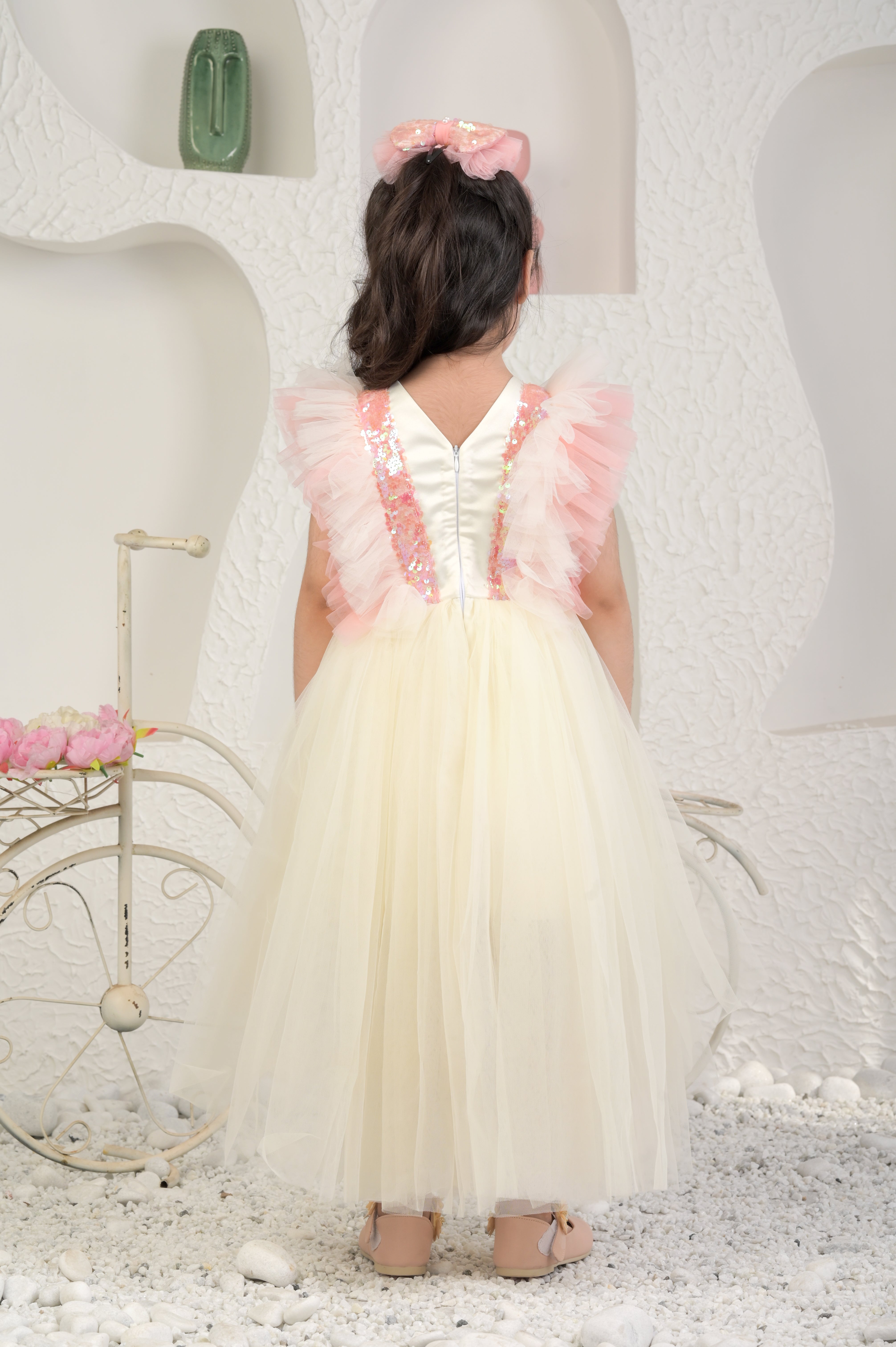 Off White High Low Dress