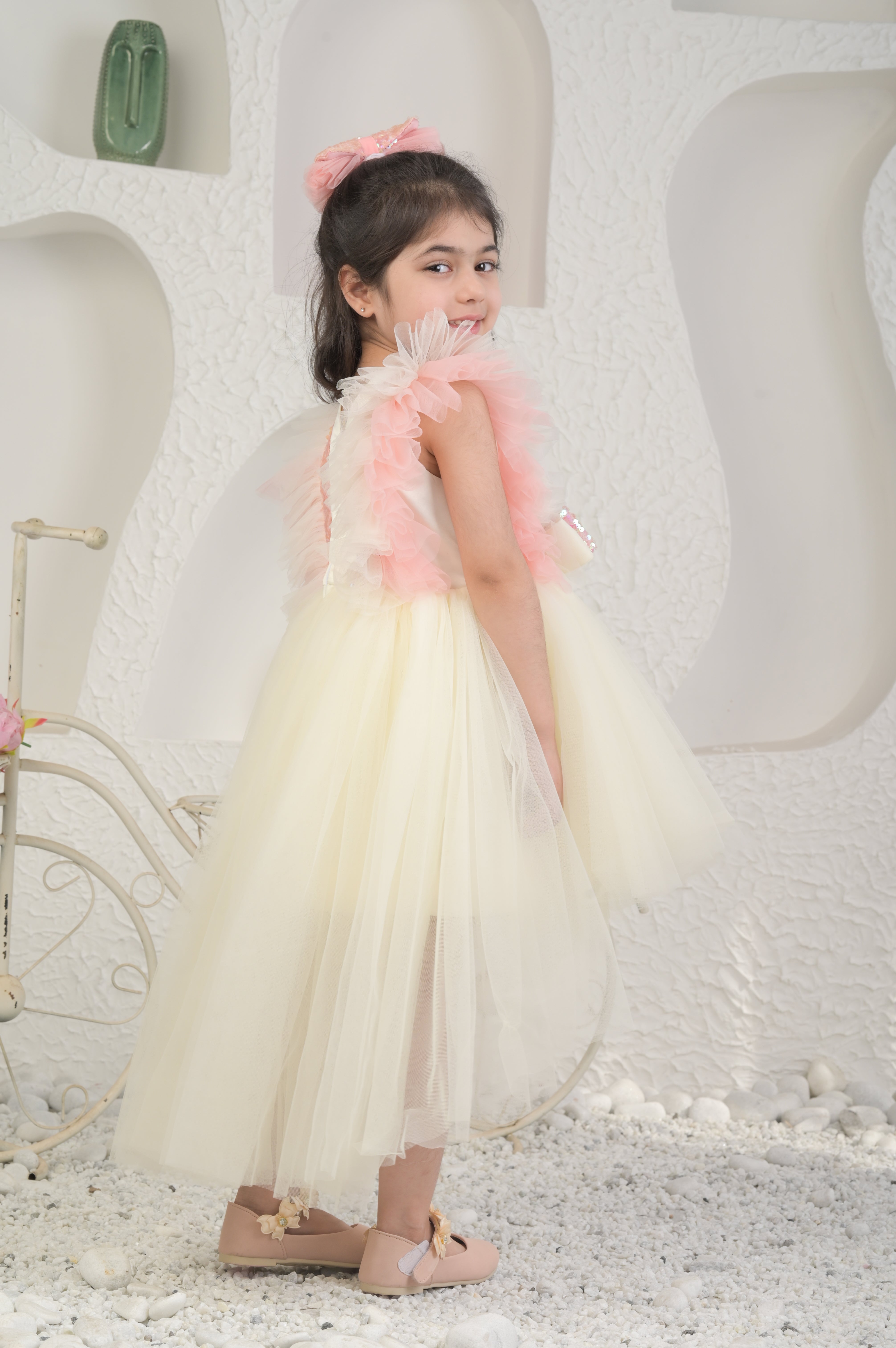 Off White High Low Dress