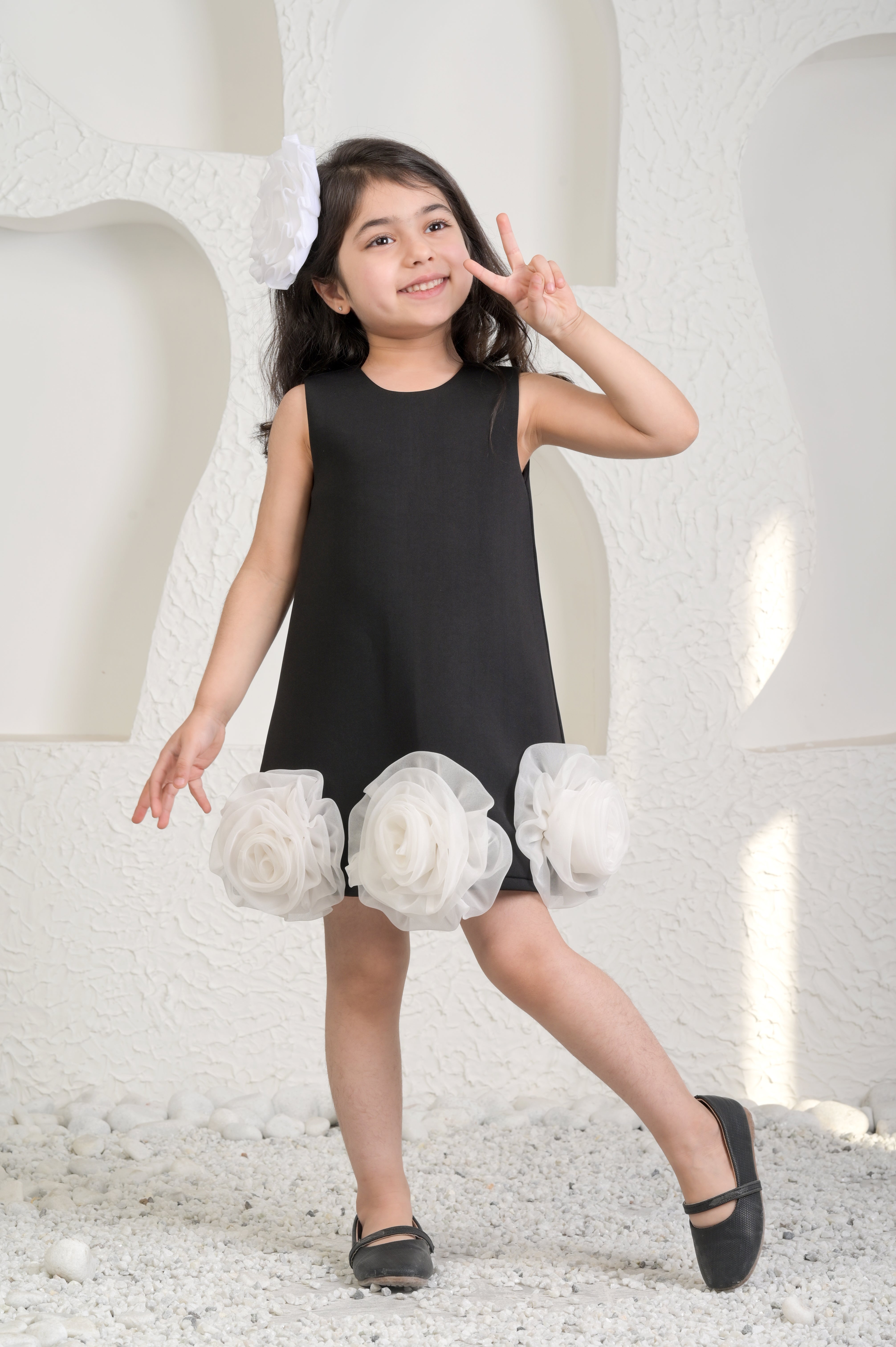 Eleena Black A Line Dress