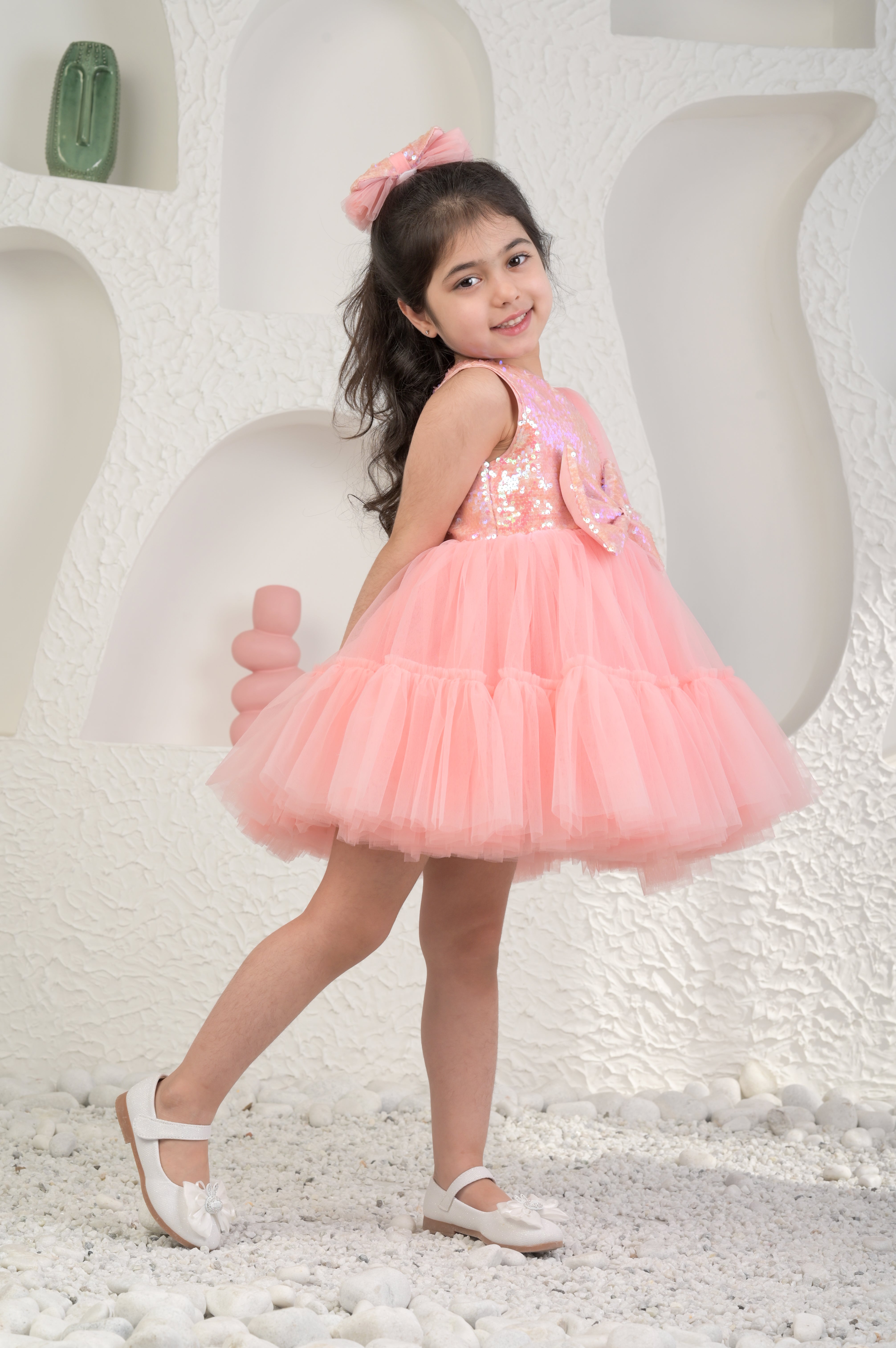 Sophei Peach Dress