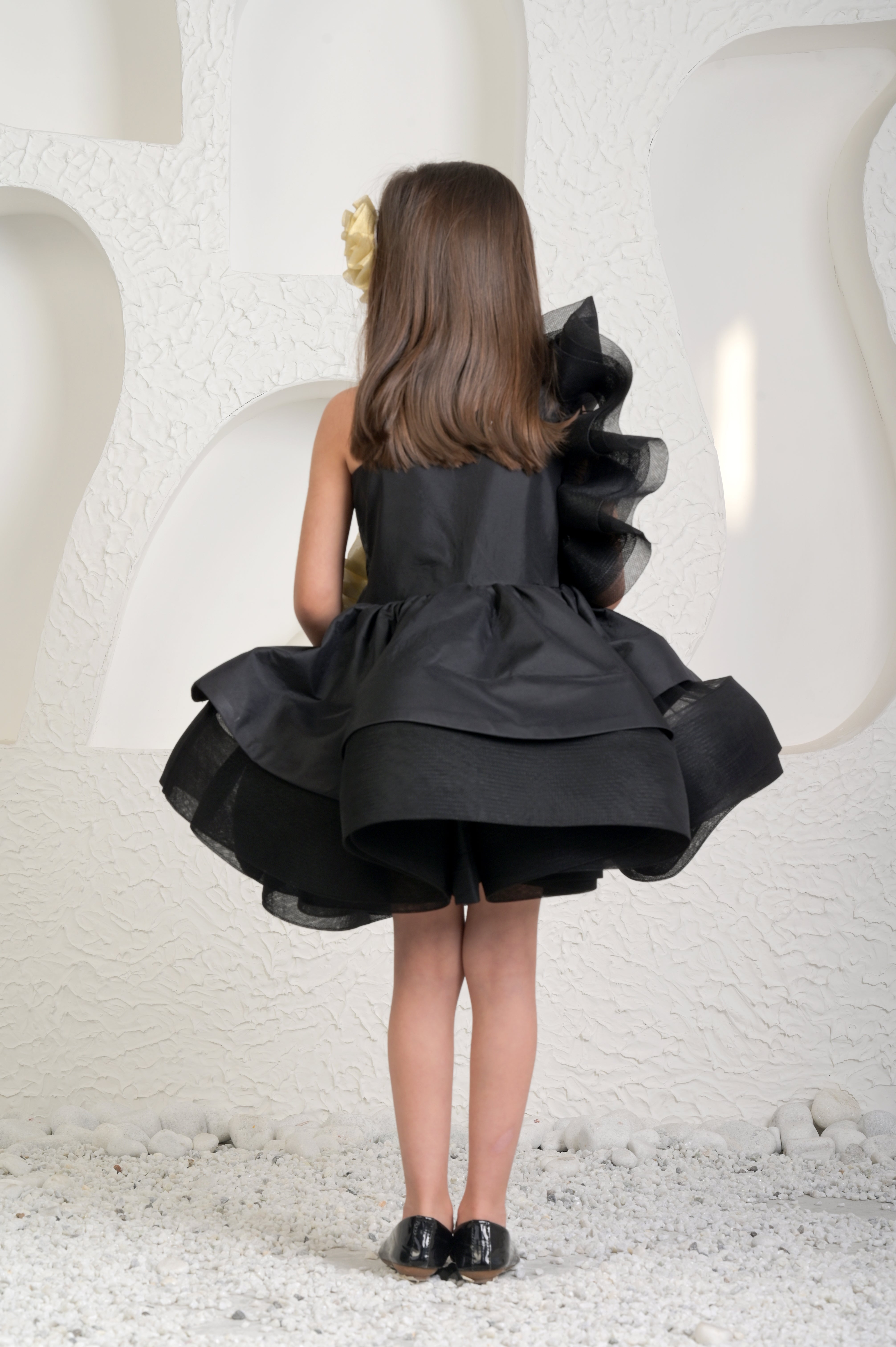 Black Golden Flower Dress