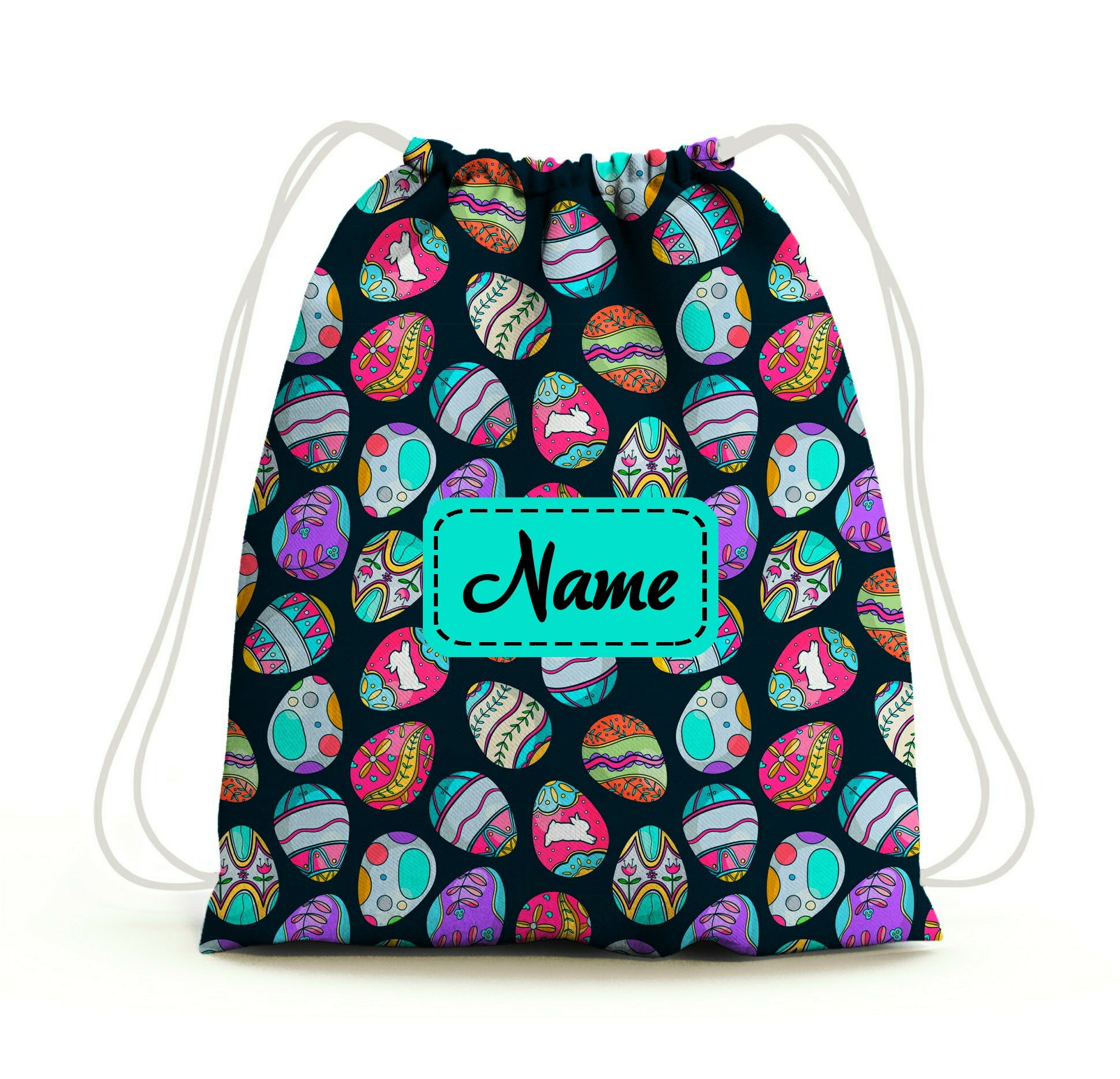 Baby of Mine Premium Waterproof Drawstring Backpack For Swimming Gym Yoga Tuition For 3-10 Years Girls And Boys - Colourful Pebbles Print