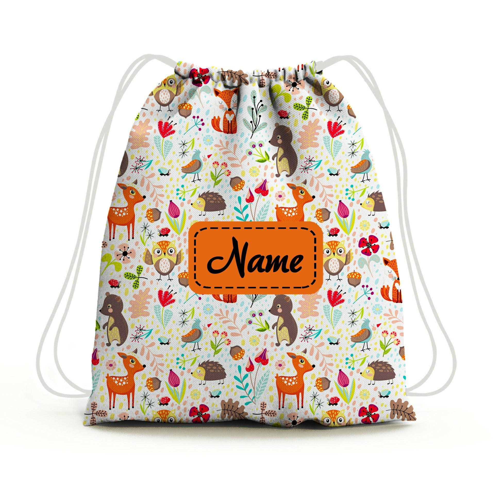 Baby of Mine Premium Waterproof Drawstring Backpack For Swimming Gym Yoga Tuition For 3-10 Years Girls And Boys - Forest Garden Print