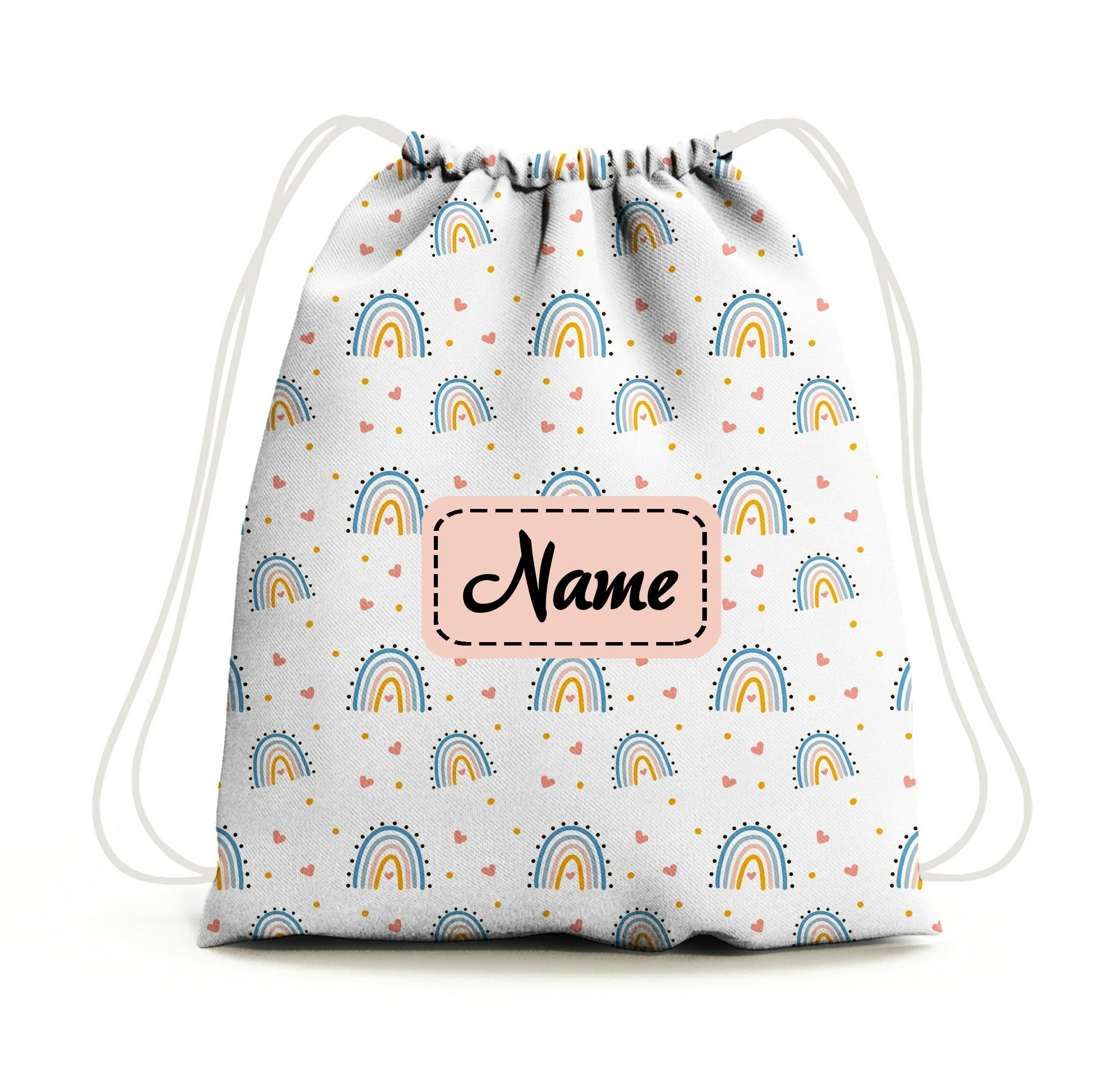 Baby of Mine Premium Waterproof Drawstring Backpack For Swimming Gym Yoga Tuition For 3-10 Years Girls And Boys - Rainbow Print