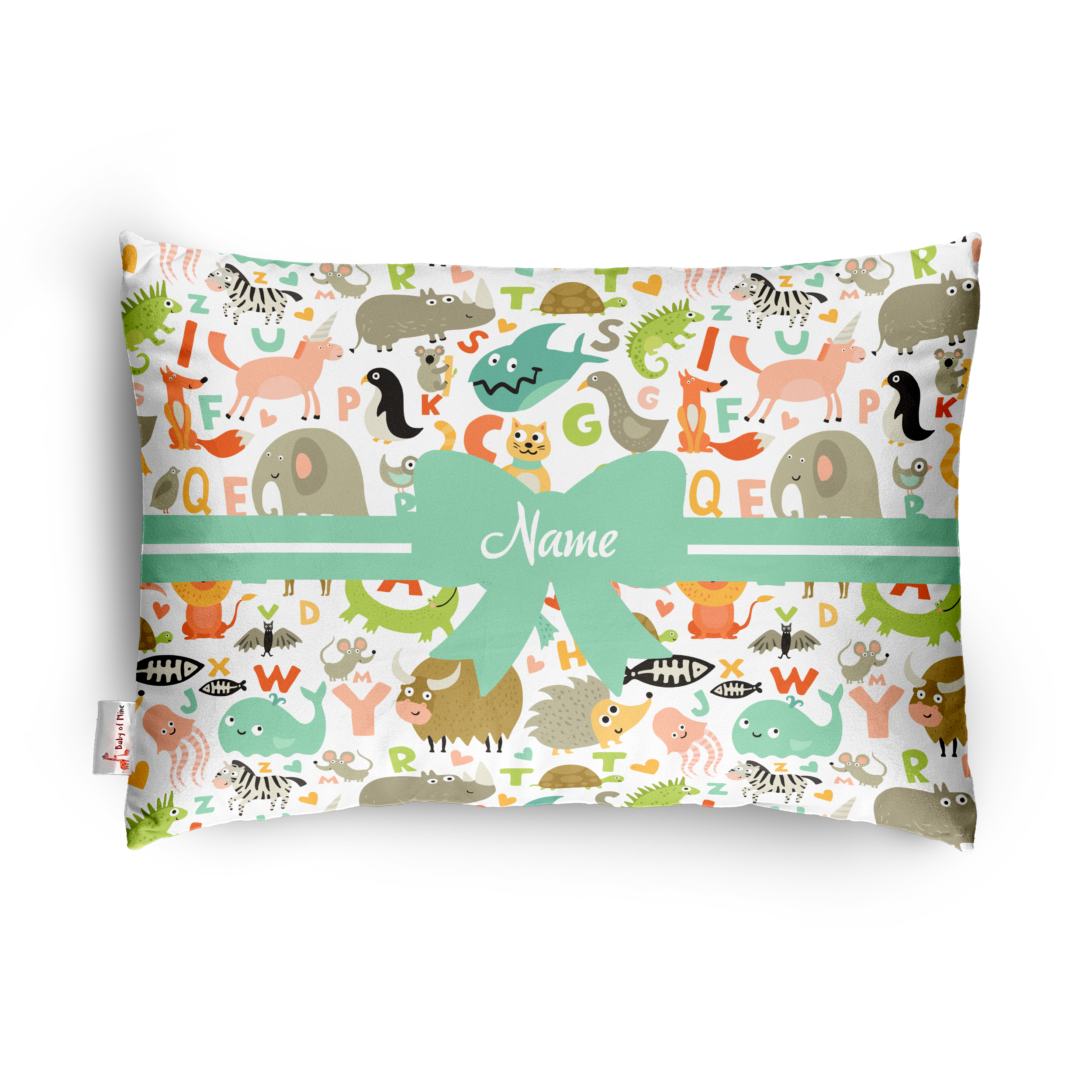 Baby of Mine Premium Baby Infant Pillow for Kids Age 1 Year To 5 Years - Imported Super Soft Fabric - Animal Letters Print