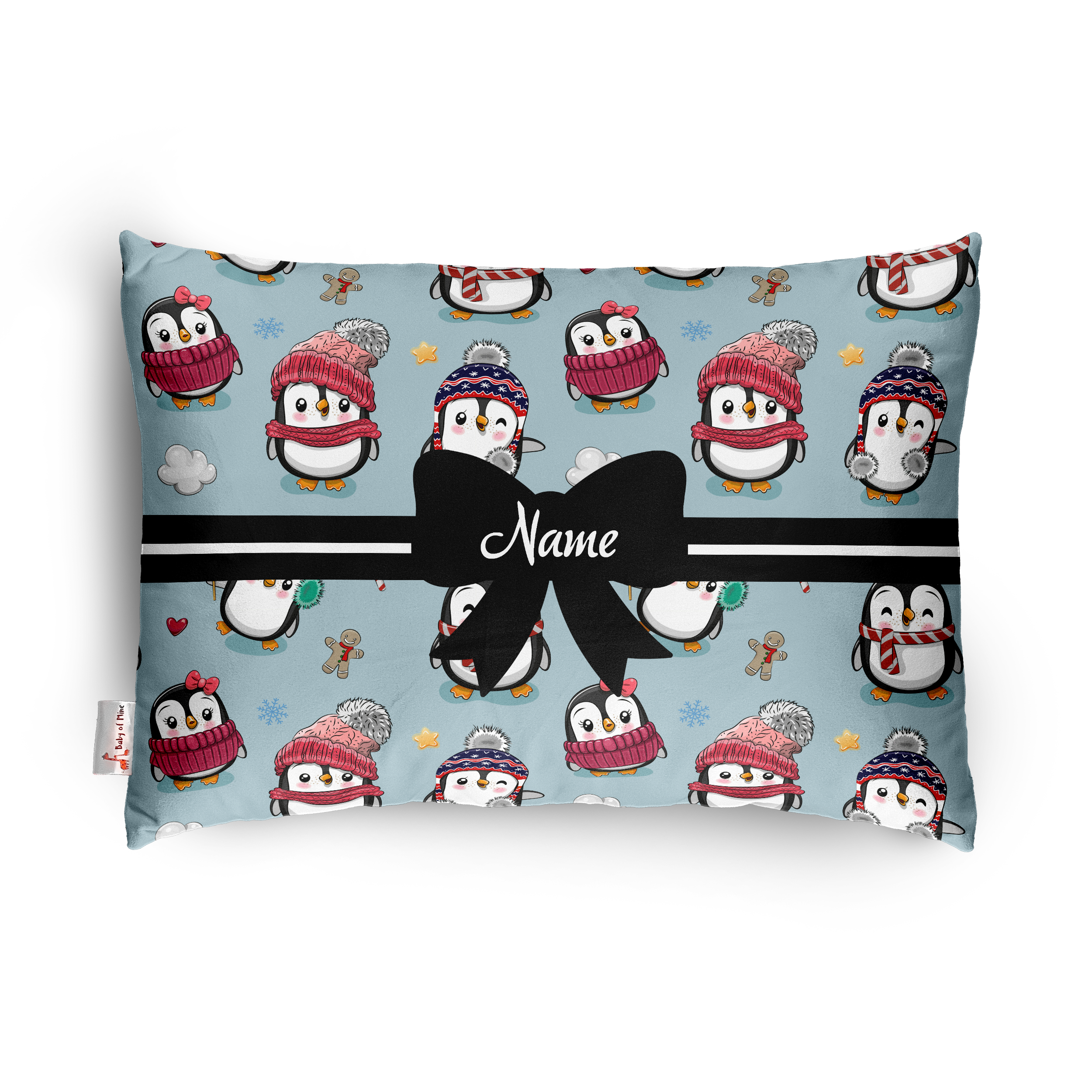 Baby of Mine Premium Baby Infant Pillow for Kids Age 1 Year To 5 Years - Imported Super Soft Fabric - Ice Penguin Print