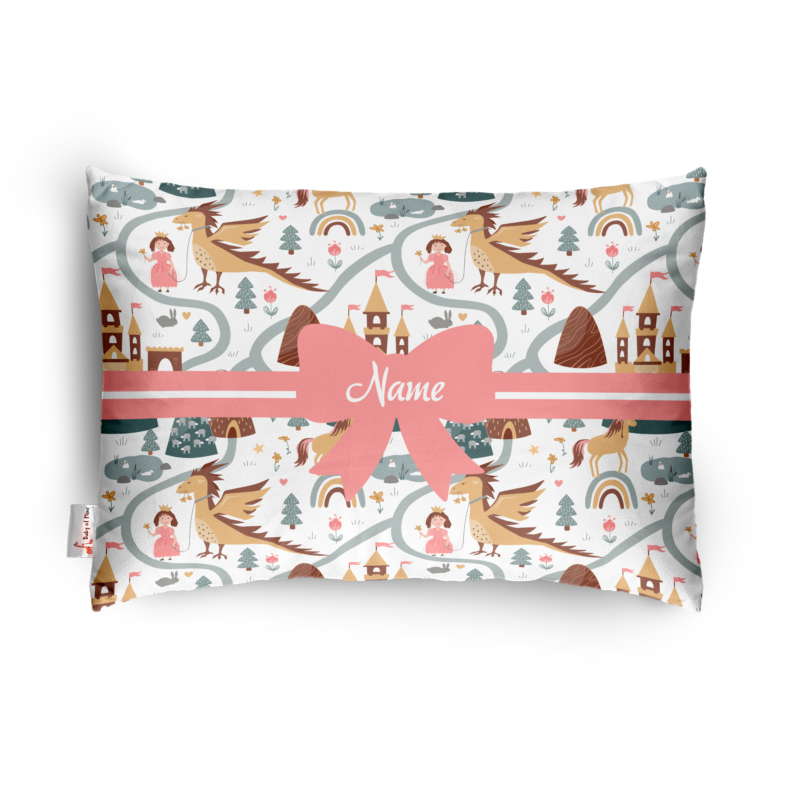 Baby of Mine Premium Baby Infant Pillow for Kids Age 1 Year To 5 Years - Imported Super Soft Fabric - Princess Dragon Print