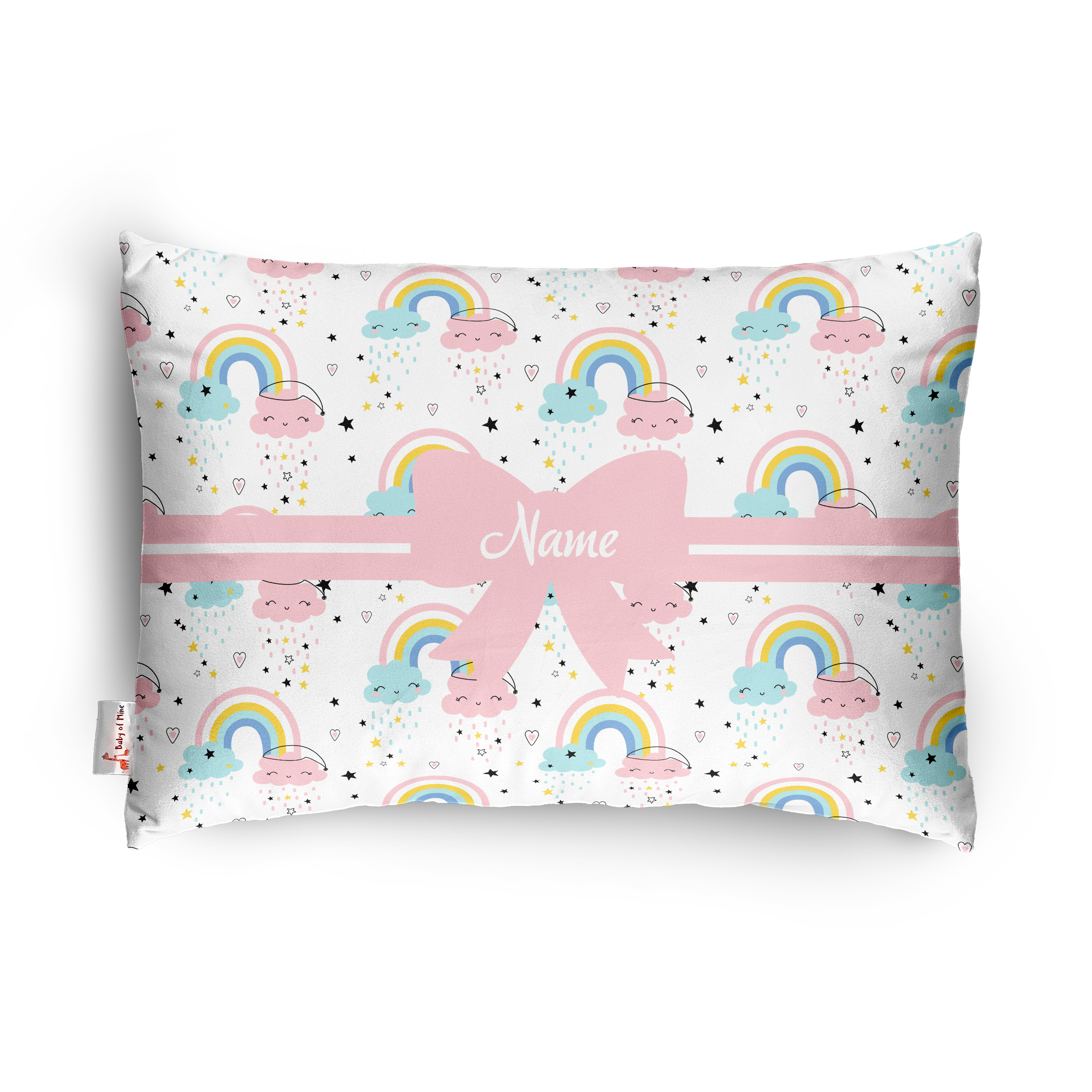Baby of Mine Premium Baby Infant Pillow for Kids Age 1 Year To 5 Years - Imported Super Soft Fabric - Glitter Rainbow Print