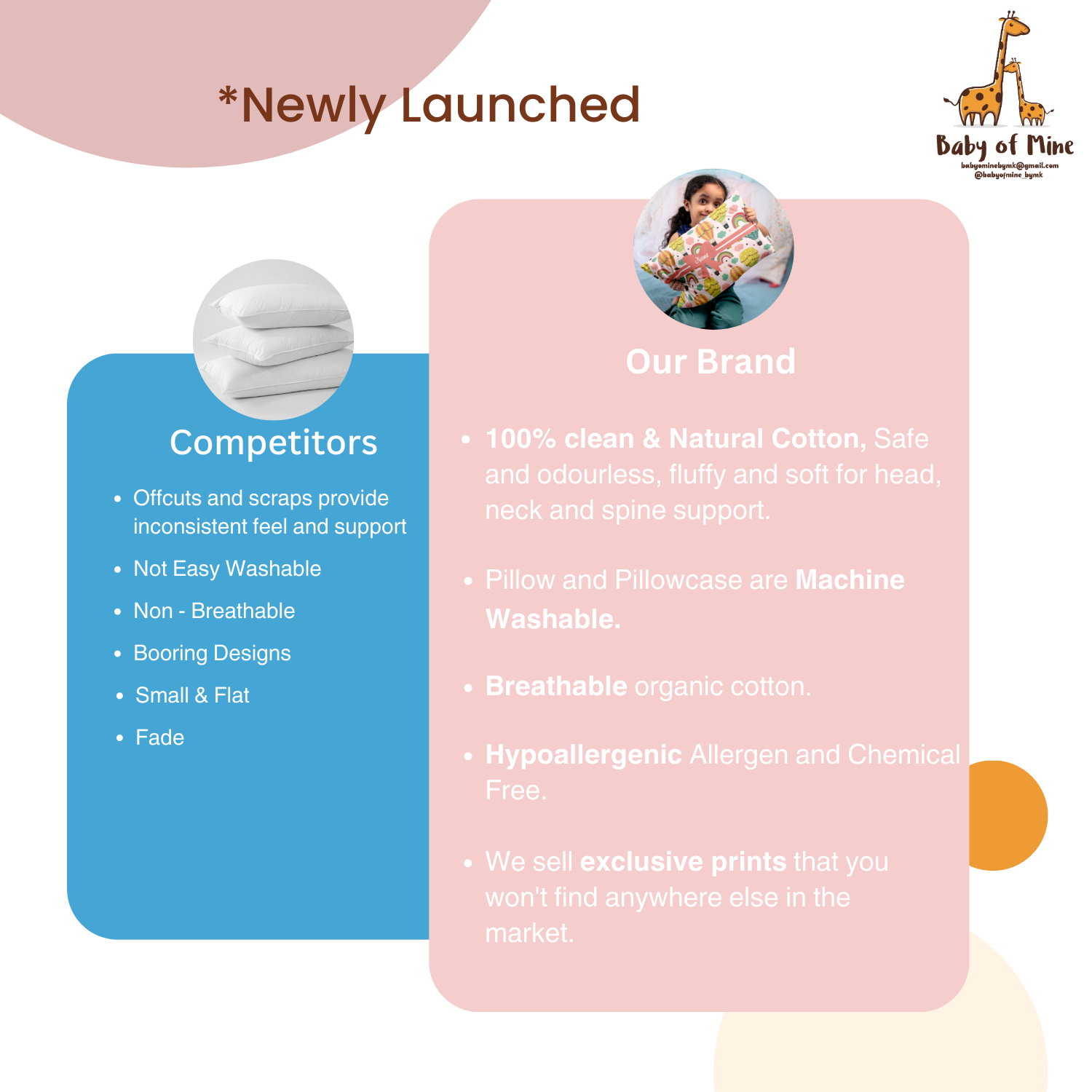 Baby of Mine Premium Baby Infant Pillow for Kids Age 1 Year To 5 Years - Imported Super Soft Fabric - Sky Balloon  Print