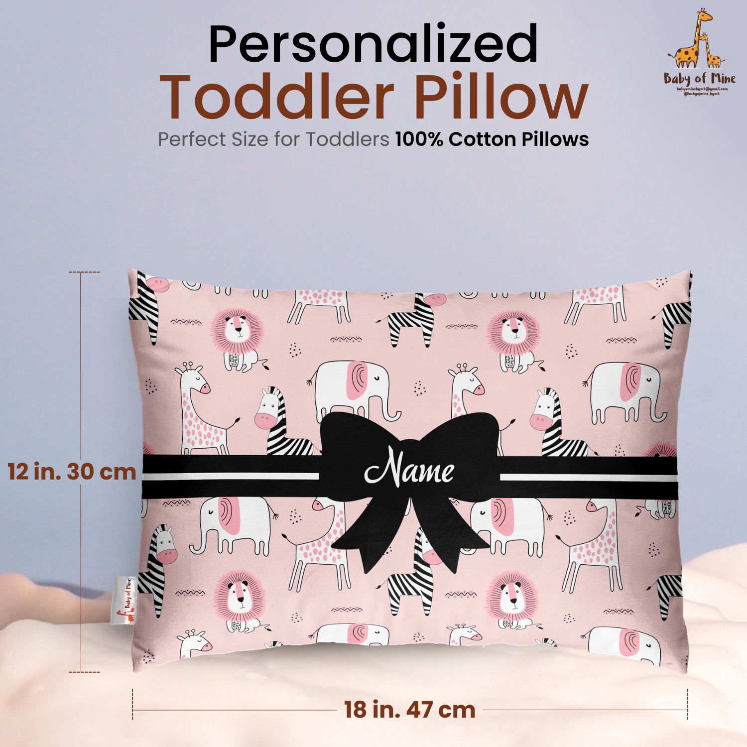 Baby of Mine Premium Baby Infant Pillow for Kids Age 1 year To 5 Years - Imported Super Soft Fabric - Zebra Print