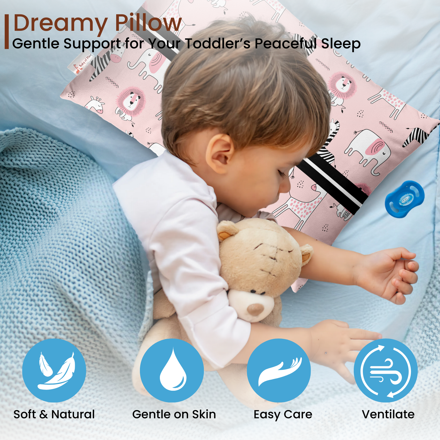 Baby of Mine Premium Baby Infant Pillow for Kids Age 1 year To 5 Years - Imported Super Soft Fabric - Zebra Print