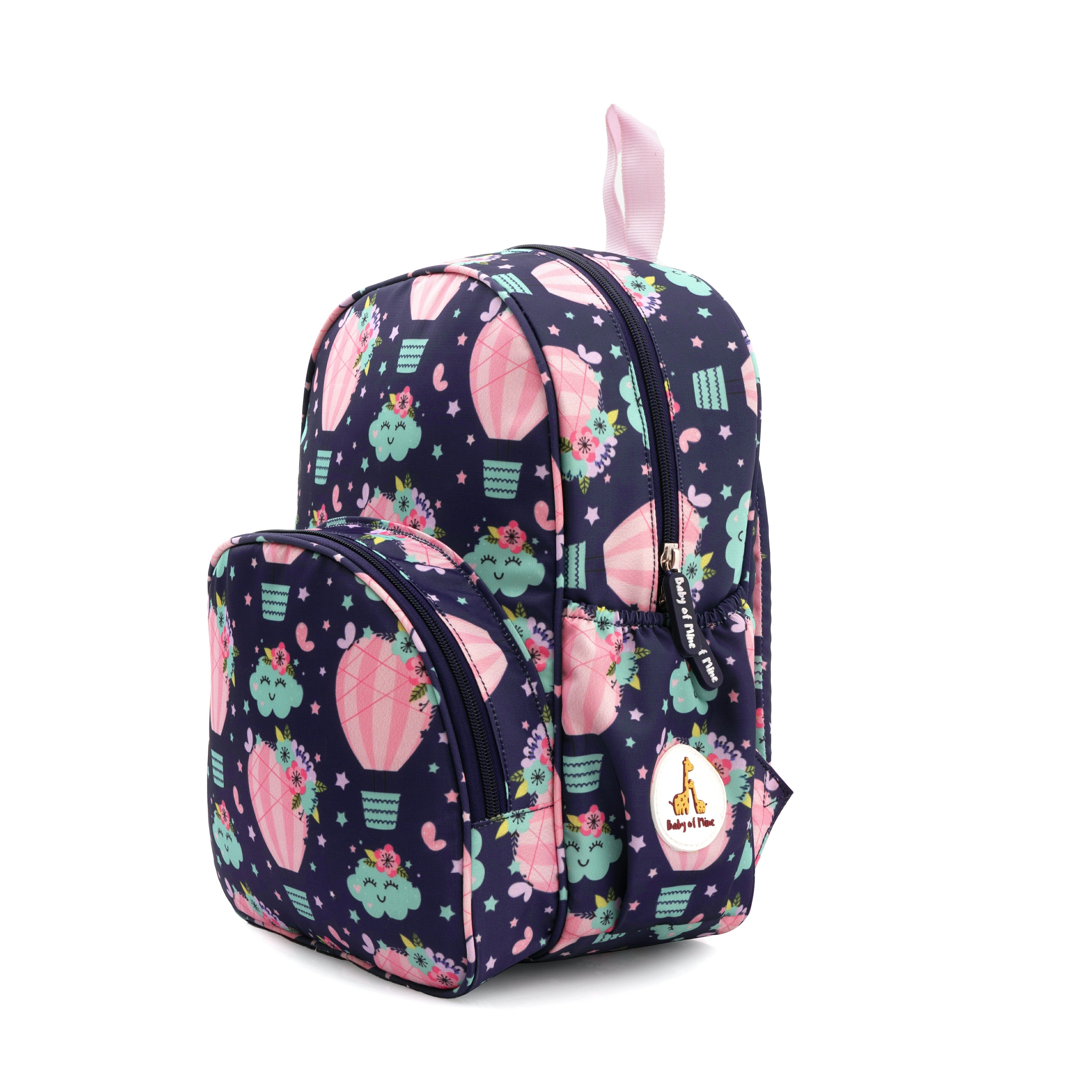Baby of Mine Preschool Sky Balloon Print School Bag for Kids (2-5 Years) | Trendy Backpack for Boys & Girls | Ideal for Preschool, Nursery, Kindergarten, School, Picnic, and Travel | 13-Inch, 15L
