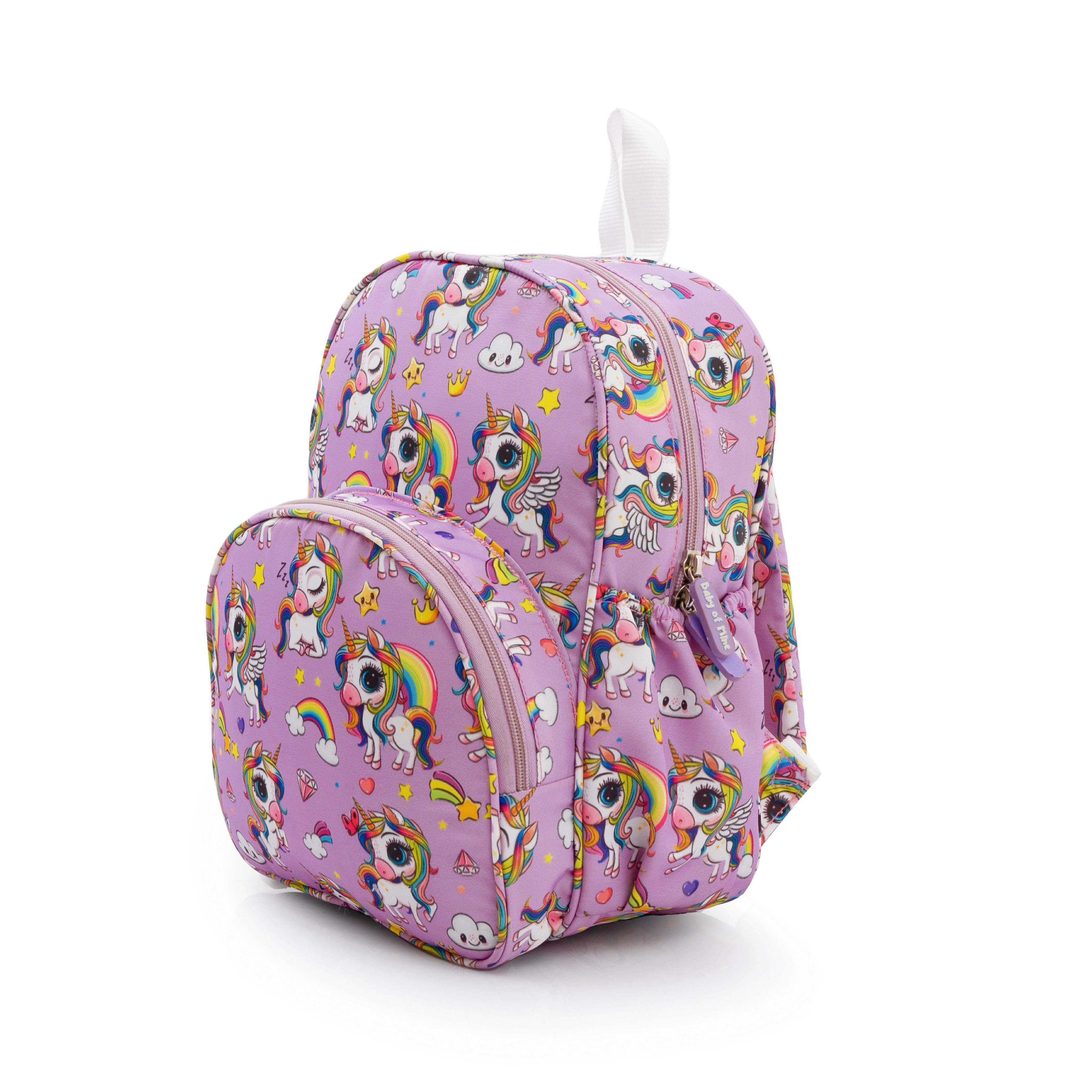 Baby of Mine Preschool Rainbow Unicorn Print School Bag for Kids (2-5 Years) | Trendy Backpack for Boys & Girls | Ideal for Preschool, Nursery, Kindergarten, School, Picnic, and Travel | 13-Inch, 15L