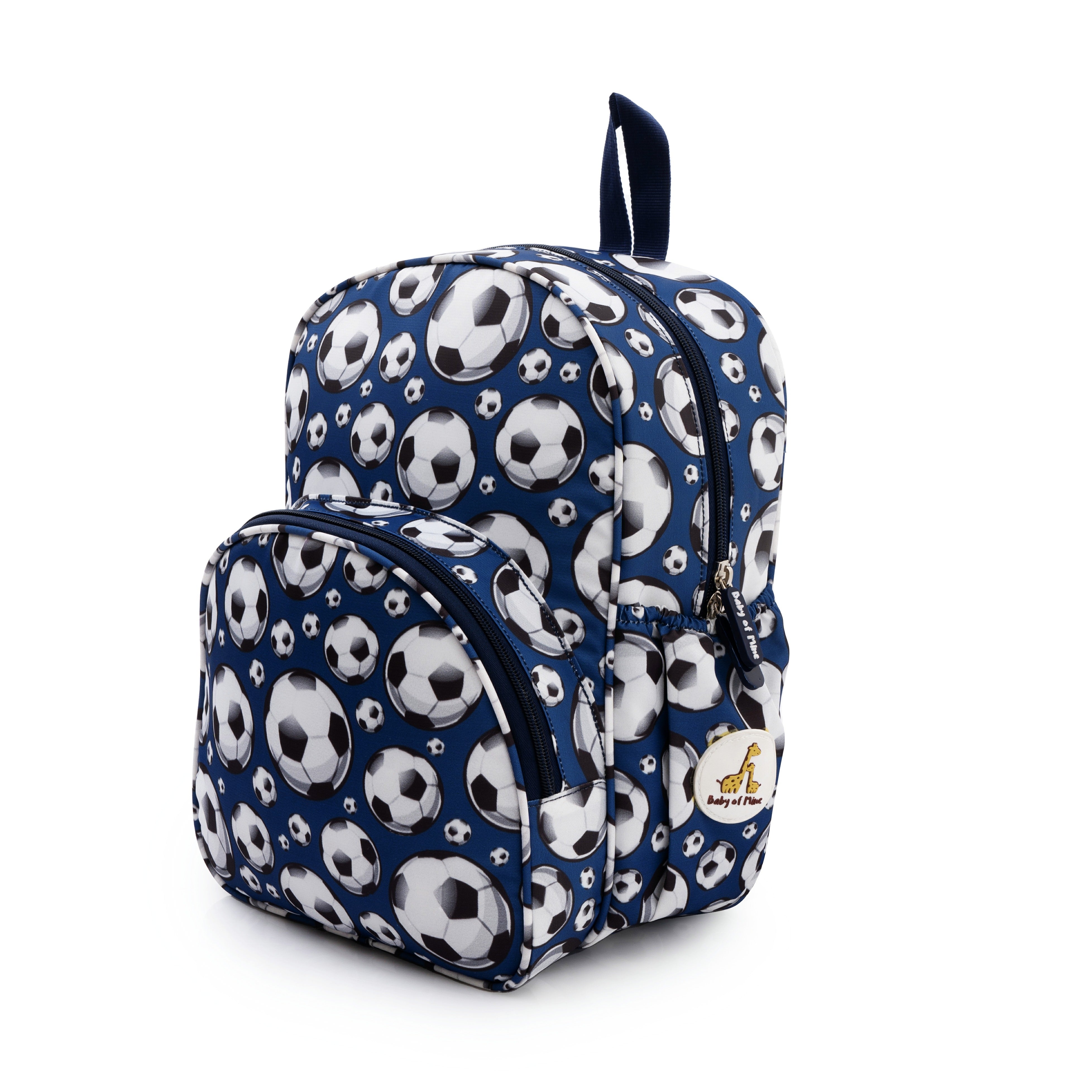 Baby of Mine Preschool Football Print School Bag for Kids (2-5 Years) | Trendy Backpack for Boys & Girls | Ideal for Preschool, Nursery, Kindergarten, School, Picnic, and Travel | 13-Inch, 15L